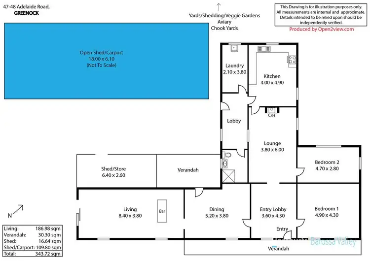 Floorplan of Homely house listing, 47 Adelaide Road, Greenock SA 5360
