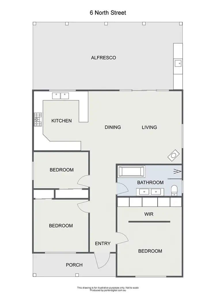 Floorplan of Homely house listing, 6 North Street, Yea VIC 3717