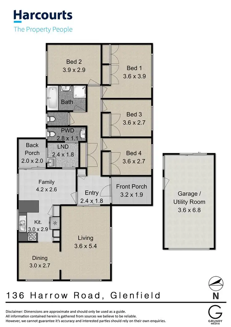 Floorplan of Homely house listing, 136 Harrow Road, Glenfield NSW 2167