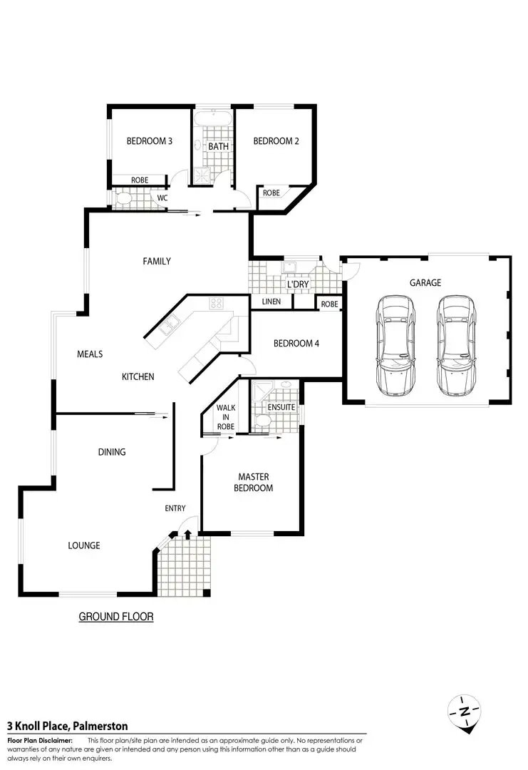 Floorplan of Homely house listing, 3 Knoll Place, Palmerston ACT 2913