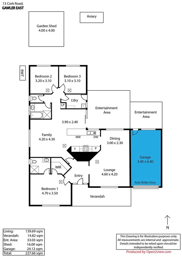 Floorplan of Homely house listing, 13 Cork Road, Gawler East SA 5118