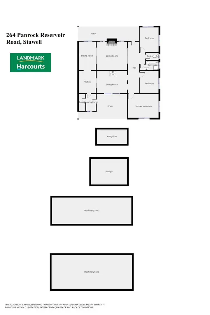 Floorplan of Homely rural property listing, 264 Panrock Reservoir Road, Black Range, Stawell VIC 3380