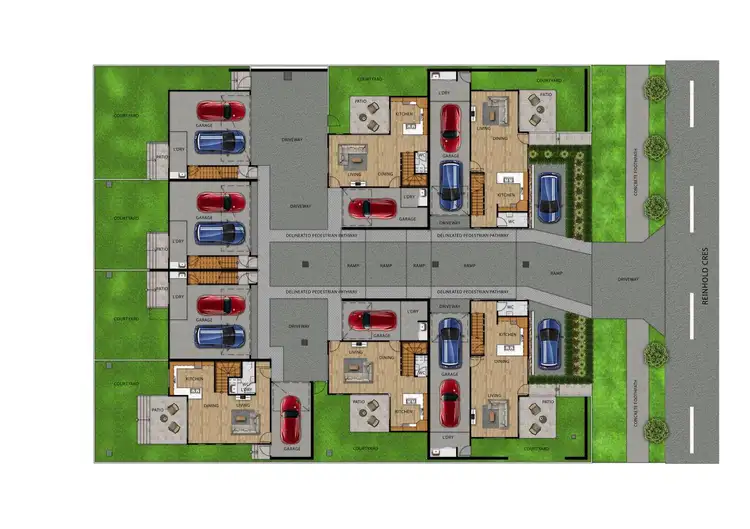 Floorplan of Homely townhouse listing, 1-8/69-71 Reinhold Crescent, Chermside QLD 4032