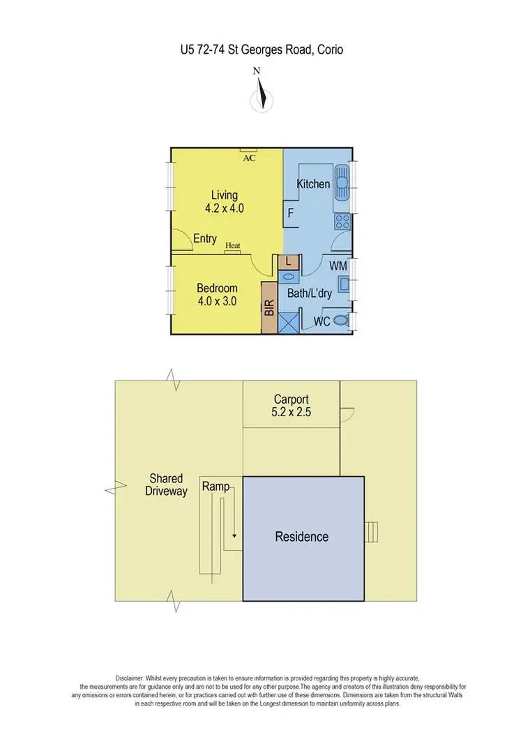 Floorplan of Homely unit listing, 5/72-74 St Georges Road, Corio VIC 3214