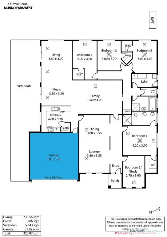 Floorplan of Homely house listing, 3 Kimvu Court, Munno Para West SA 5115