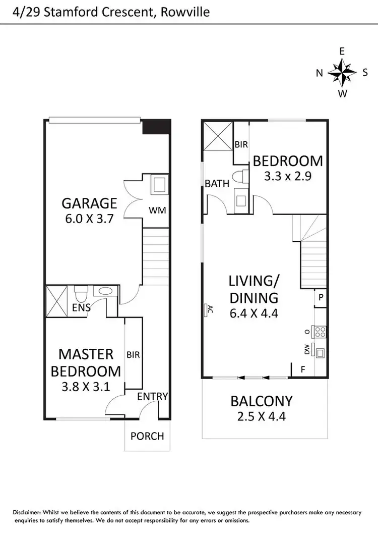Floorplan of Homely unit listing, 4/29 Stamford Crescent, Rowville VIC 3178