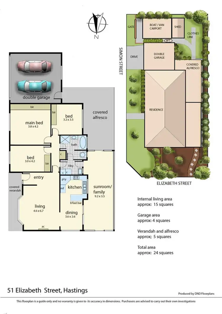 Floorplan of Homely house listing, 51 Elizabeth Street, Hastings VIC 3915