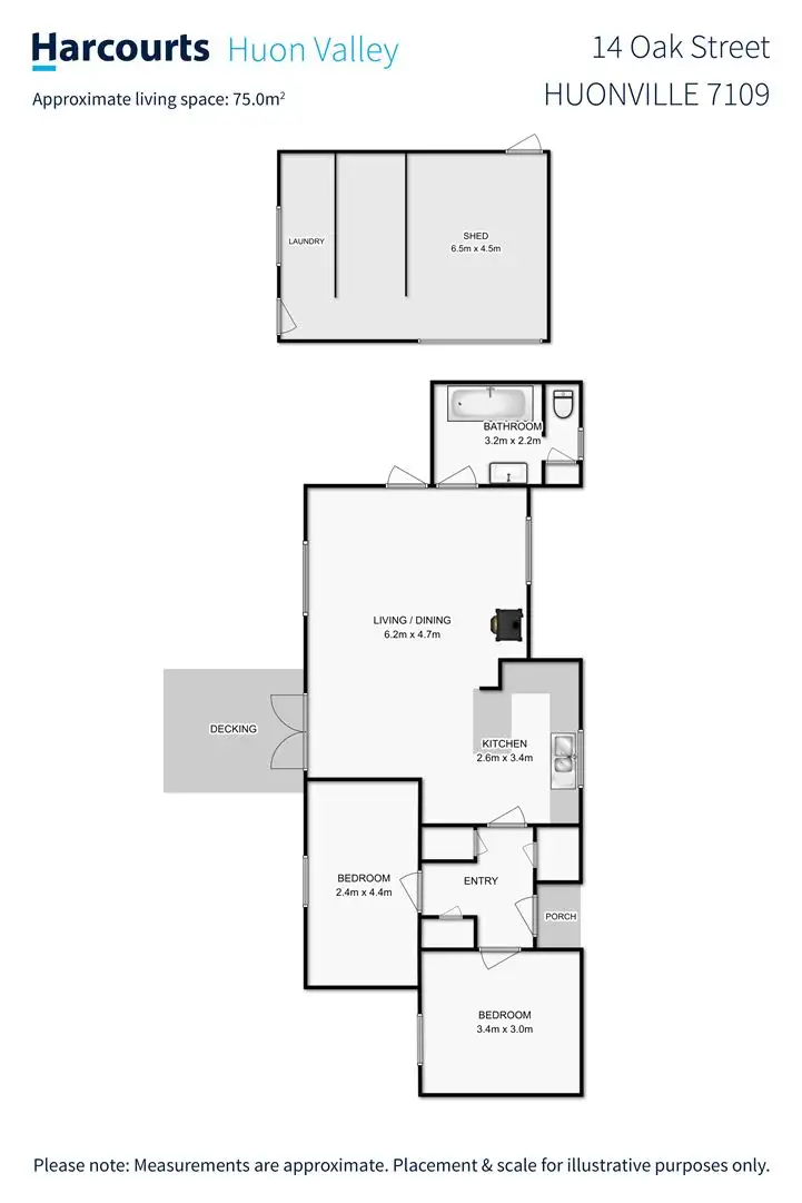 Floorplan of Homely house listing, 14 Oak Street, Huonville TAS 7109