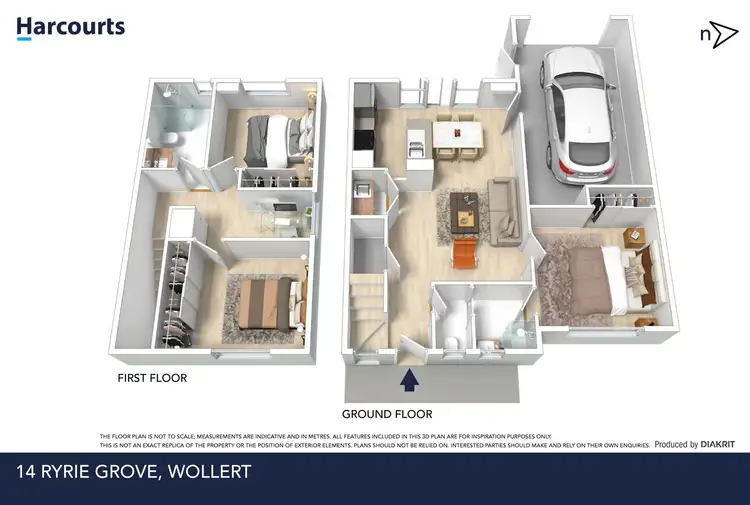 Floorplan of Homely townhouse listing, 14 Ryrie Grove, Wollert VIC 3750
