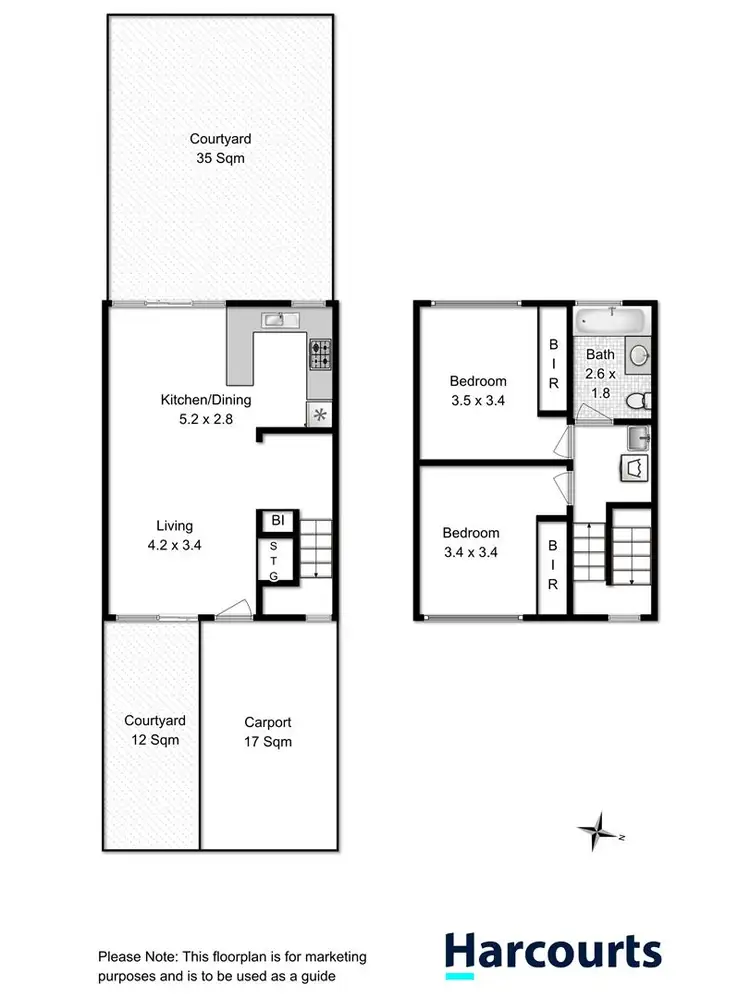 Floorplan of Homely unit listing, 3/2 Clifford Court, Howrah TAS 7018