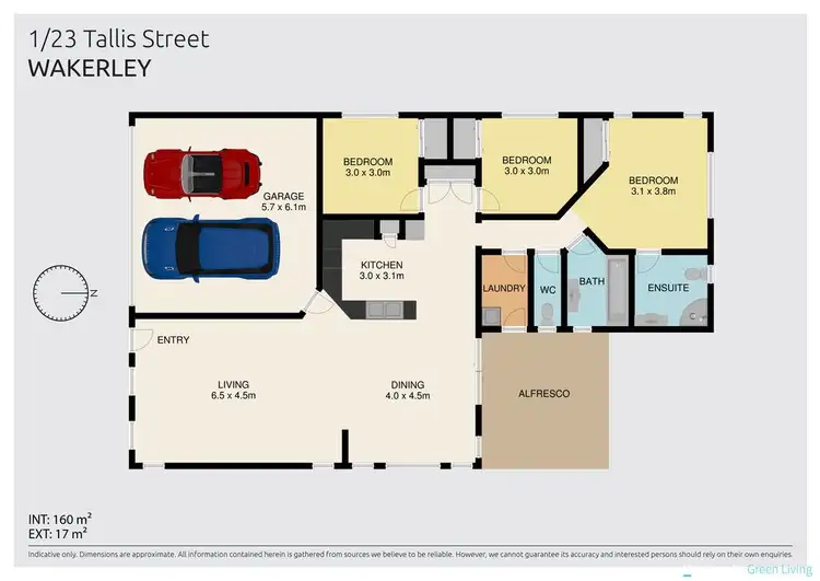 Floorplan of Homely townhouse listing, 1/23 Tallis Street, Wakerley QLD 4154