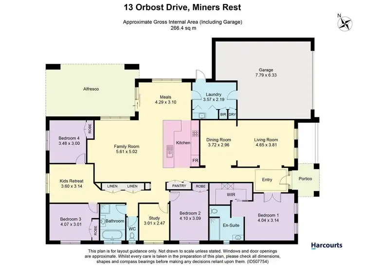 Floorplan of Homely house listing, 13 Orbost Drive, Miners Rest VIC 3352