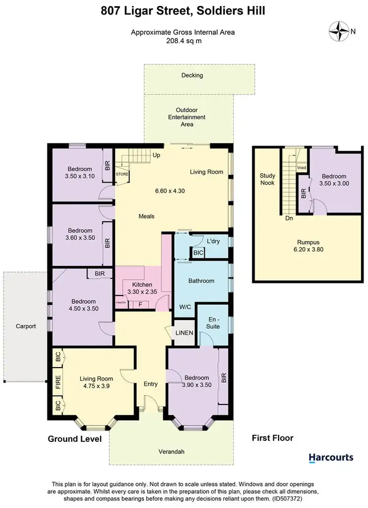 Floorplan of Homely house listing, 807 Ligar Street, Soldiers Hill VIC 3350