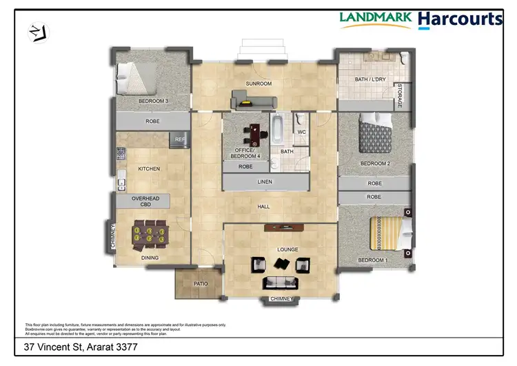 Floorplan of Homely house listing, 37 Vincent Street, Ararat VIC 3377
