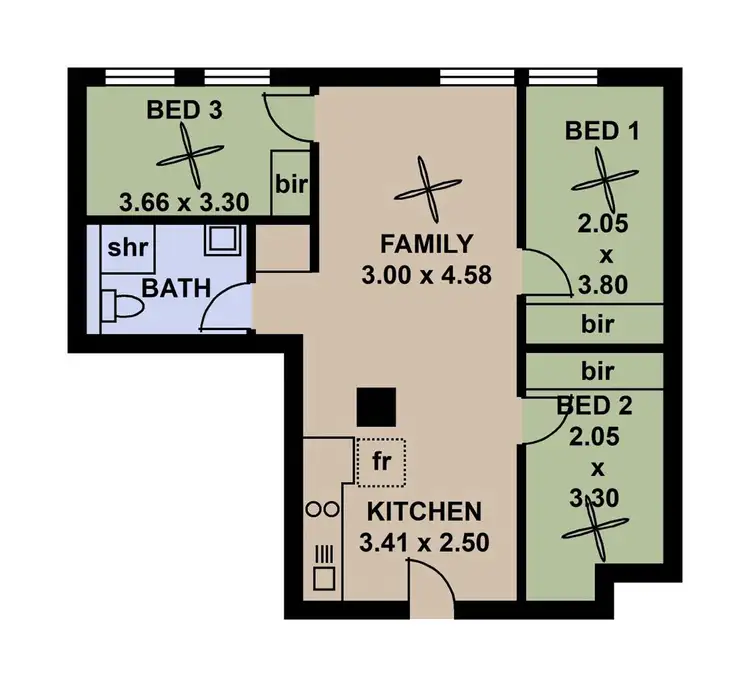Floorplan of Homely apartment listing, 205/23 King William Street, Adelaide SA 5000