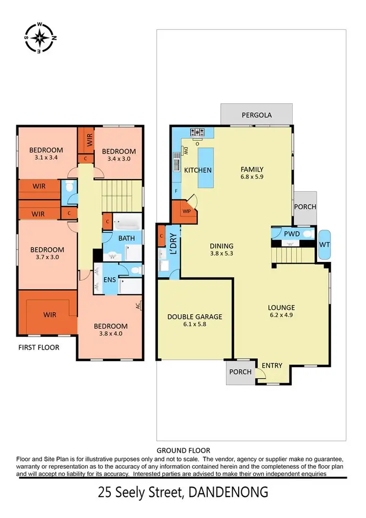 Floorplan of Homely house listing, 25 Seely Street, Dandenong VIC 3175