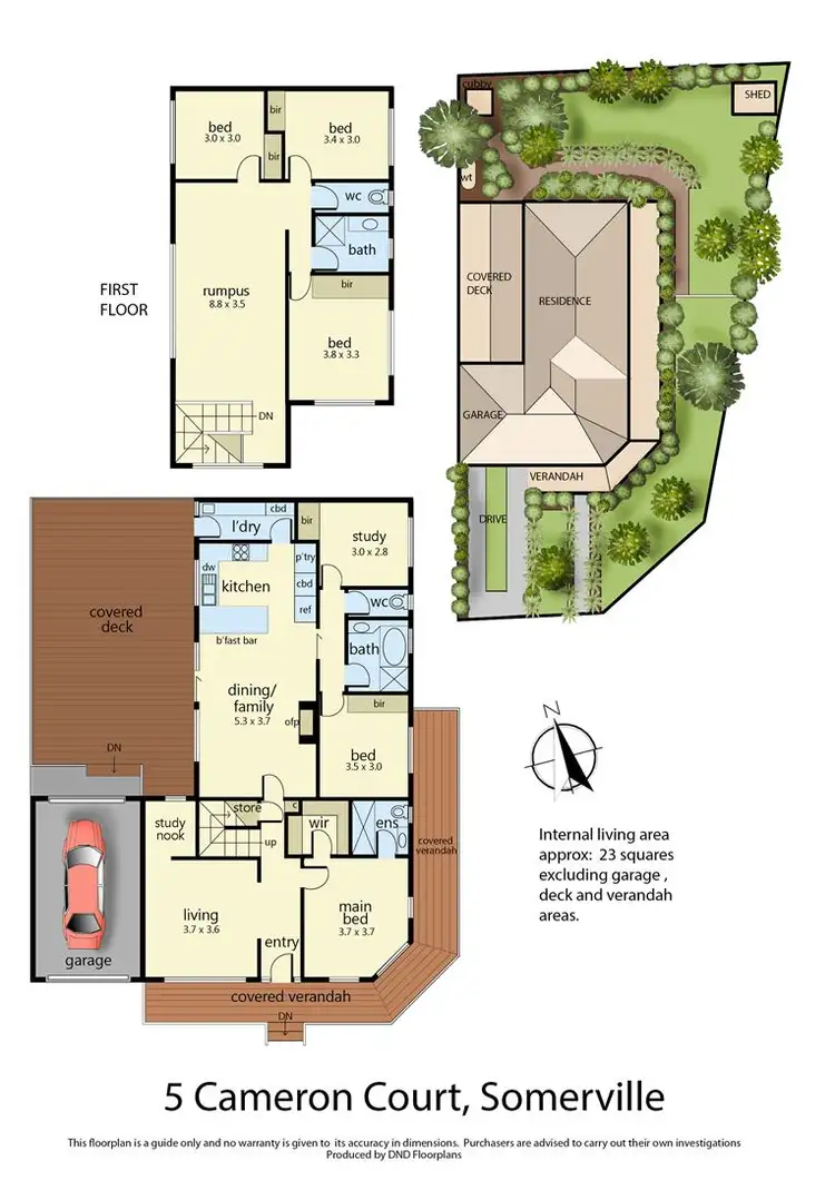 Floorplan of Homely house listing, 5 Cameron Court, Somerville VIC 3912