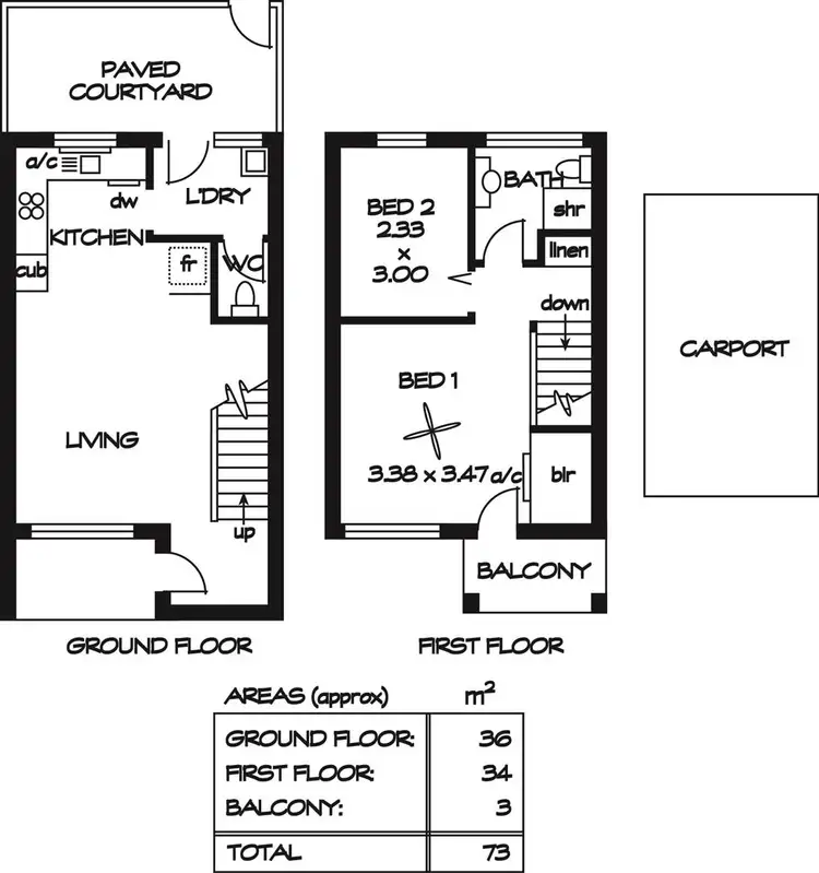 Floorplan of Homely unit listing, 2/364 Military Road, Semaphore Park SA 5019