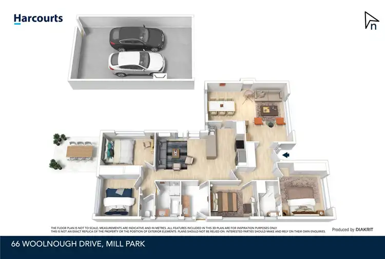 Floorplan of Homely house listing, 66 Woolnough Drive, Mill Park VIC 3082