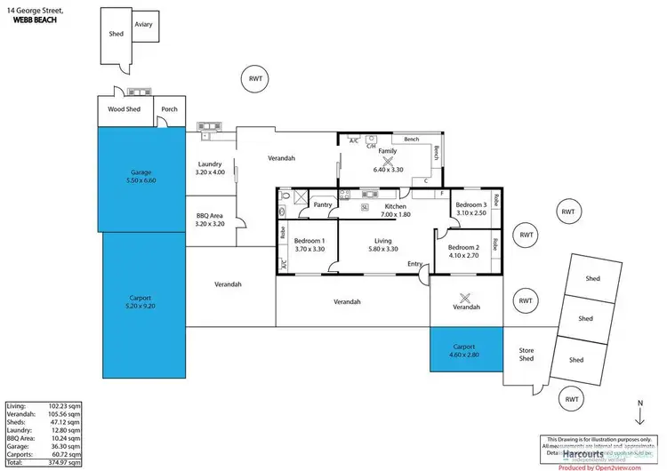 Floorplan of Homely house listing, 14 George Street, Webb Beach SA 5501