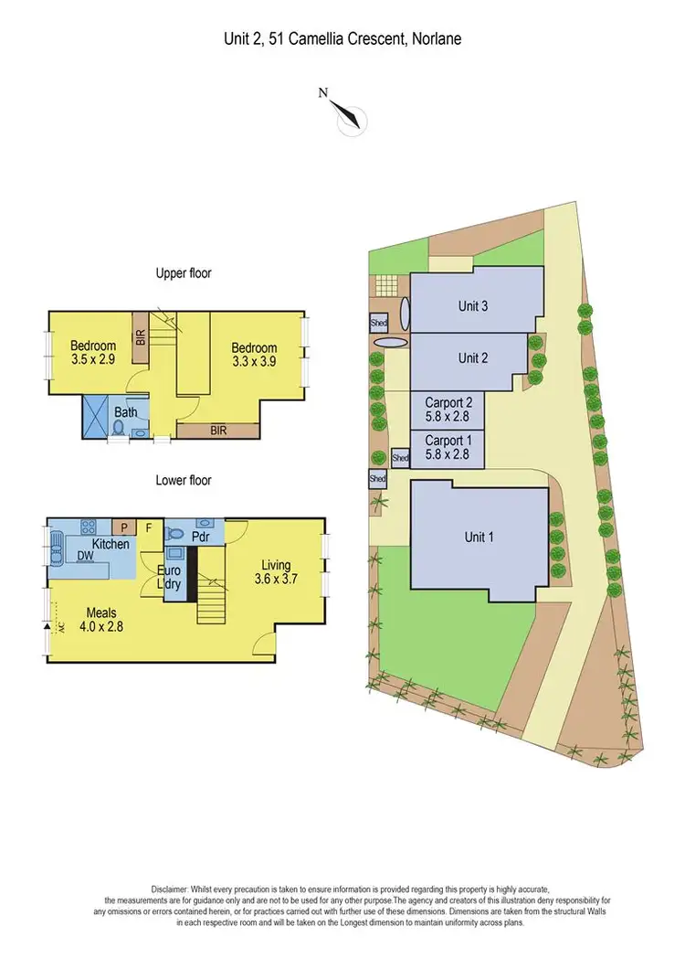 Floorplan of Homely unit listing, 2&3/51 Camellia Crescent, Norlane VIC 3214