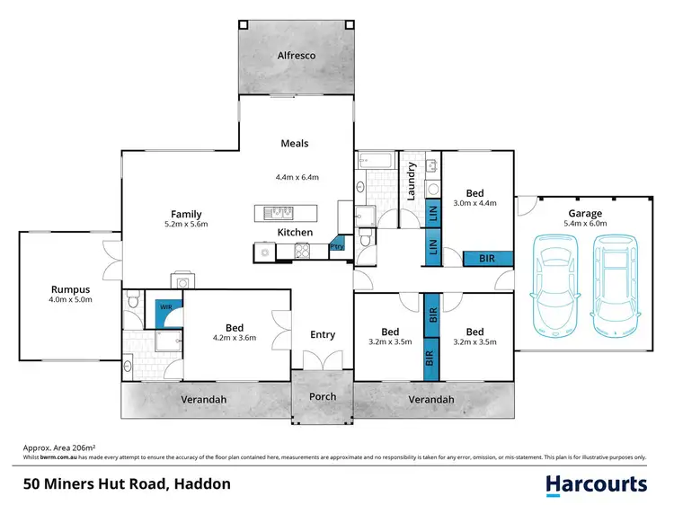 Floorplan of Homely house listing, 50 Miners Hut Road, Haddon VIC 3351