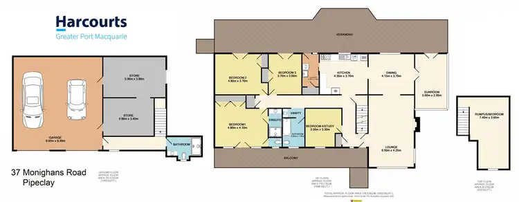 Floorplan of Homely rural property listing, 37 Monaghans Road VIA Brombin, Beechwood NSW 2446