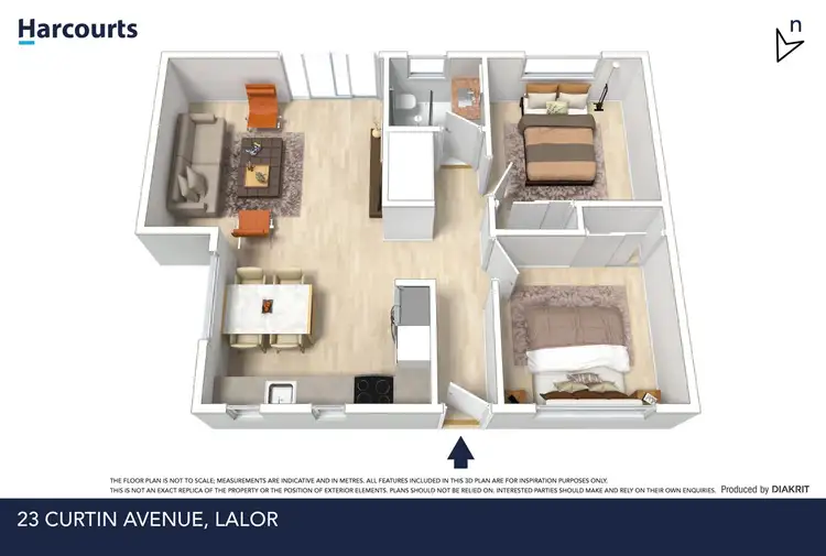 Floorplan of Homely unit listing, 23 Curtin Avenue, Lalor VIC 3075