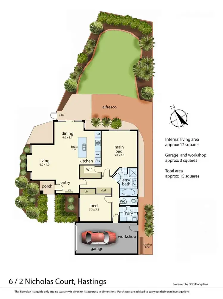 Floorplan of Homely unit listing, 6/2 Nicholas Court, Hastings VIC 3915
