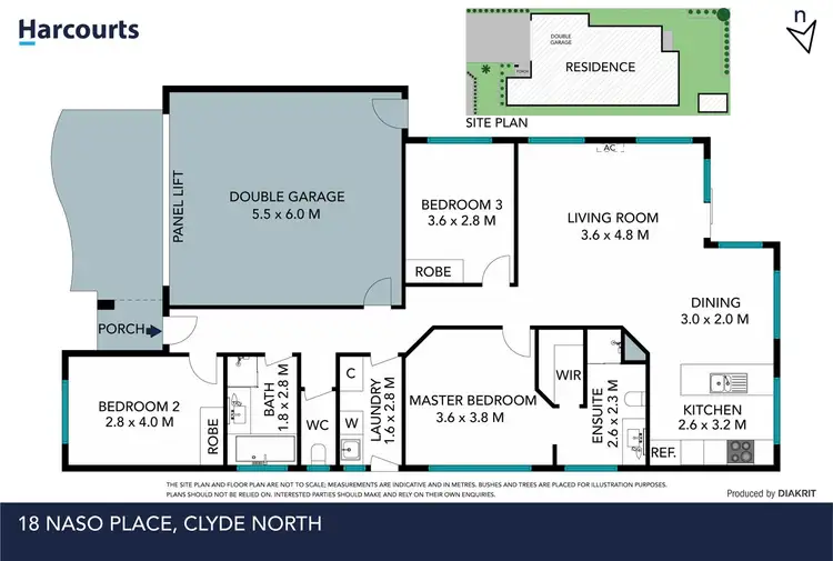 Floorplan of Homely house listing, 18 Naso Place, Clyde North VIC 3978