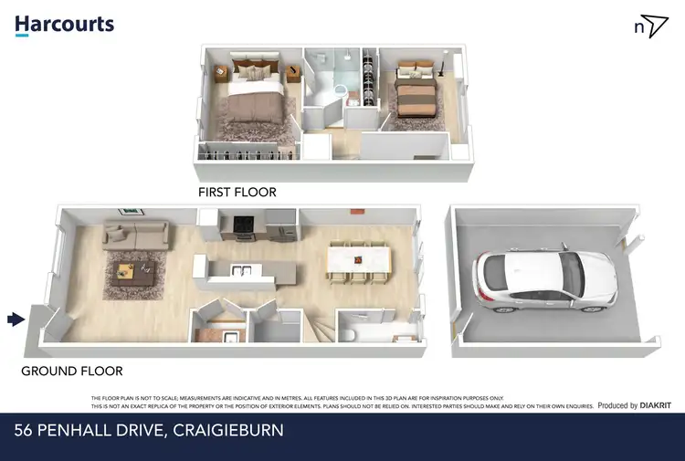 Floorplan of Homely townhouse listing, 56 Penhall Drive, Craigieburn VIC 3064