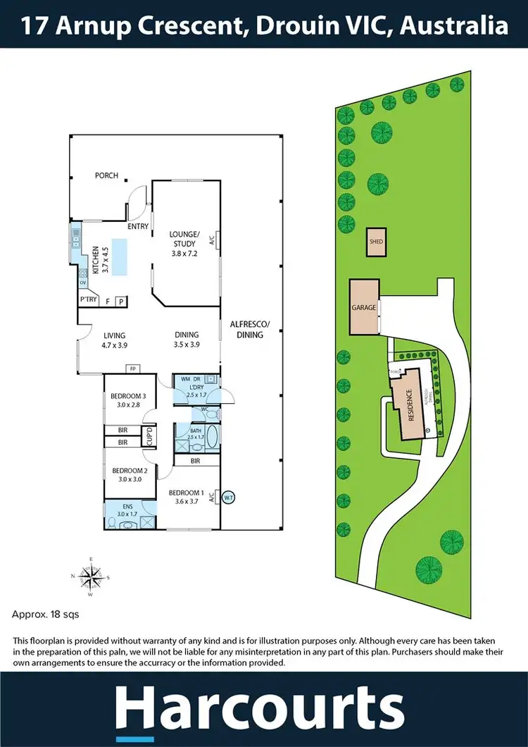 Floorplan of Homely house listing, 17 Arnup Crescent, Drouin VIC 3818