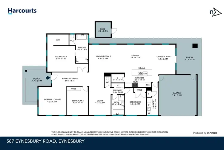Floorplan of Homely house listing, 587 Eynesbury Road, Eynesbury VIC 3338