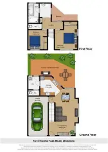 Floorplan of Homely townhouse listing, 1/2-6 Rixons pass road, Woonona NSW