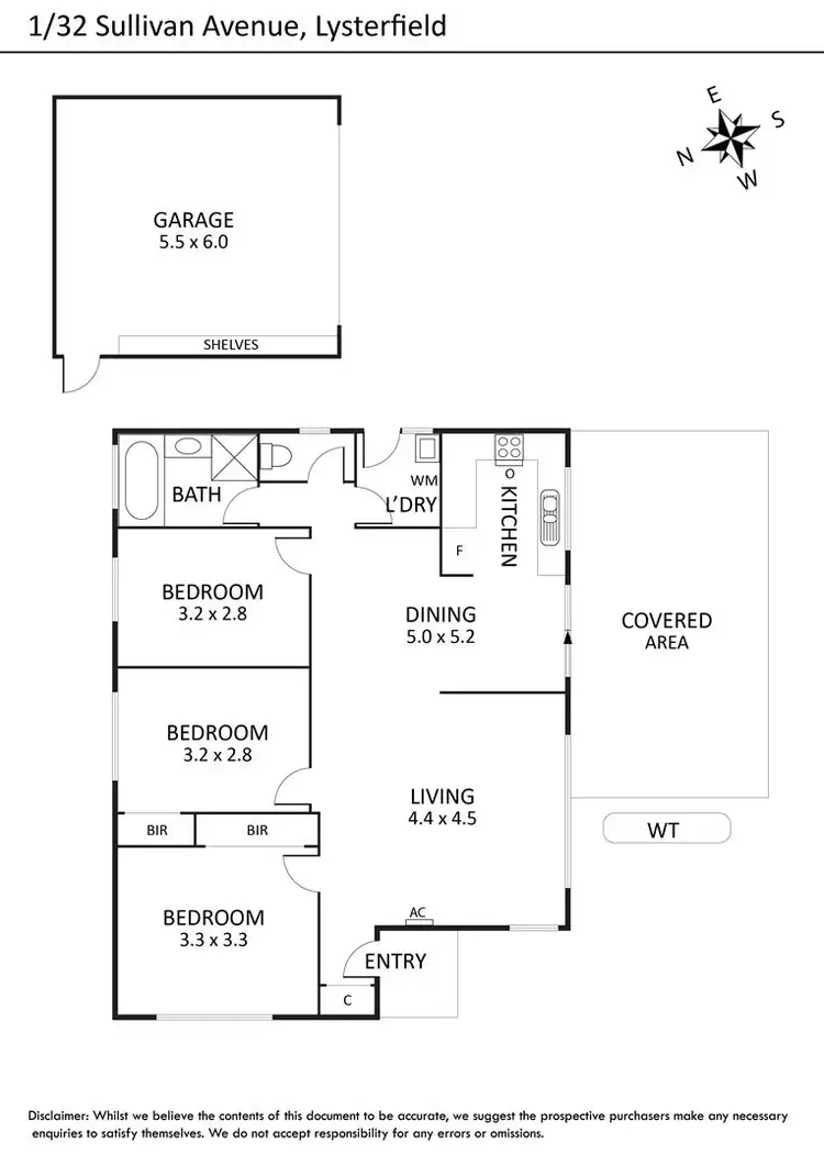 Floorplan of Homely unit listing, 1/32 Sullivan Avenue, Lysterfield VIC 3156