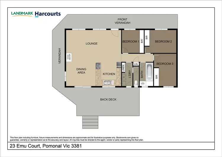 Floorplan of Homely house listing, 23 Emu Court, Pomonal VIC 3381
