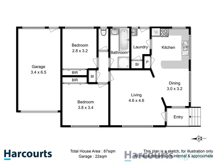 Floorplan of Homely unit listing, 2/35 South Street, Bellerive TAS 7018