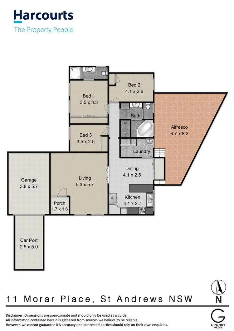 Floorplan of Homely house listing, 11 Morar Place, St Andrews NSW 2566