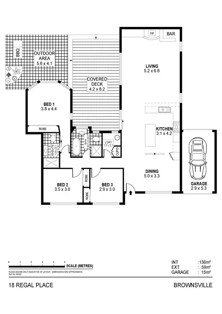 Floorplan of Homely house listing, 18 Regal Place, Brownsville NSW 2530