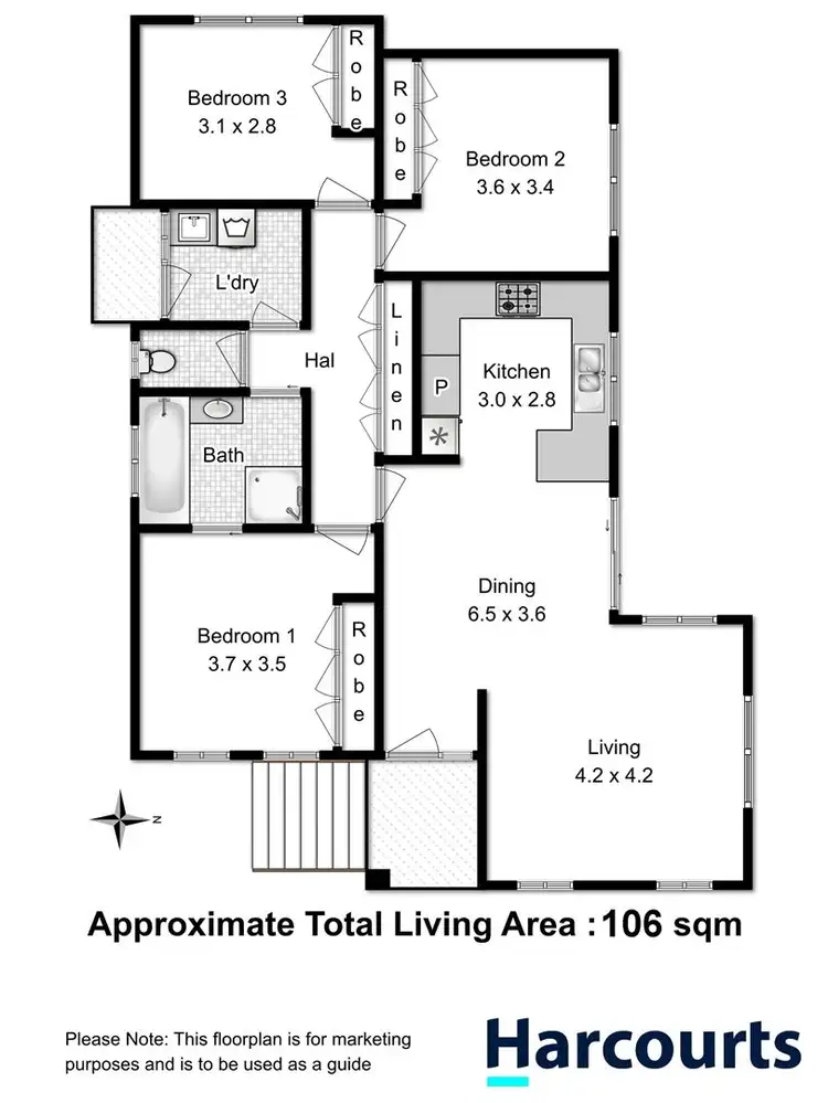 Floorplan of Homely house listing, 7 Roxy Place, Mornington TAS 7018