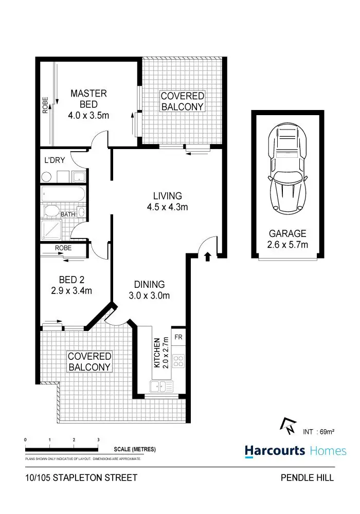Floorplan of Homely unit listing, 10/105 Stapleton Street, Pendle Hill NSW 2145