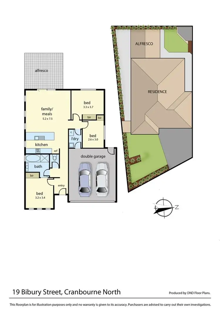 Floorplan of Homely house listing, 19 Bibury Street, Cranbourne North VIC 3977