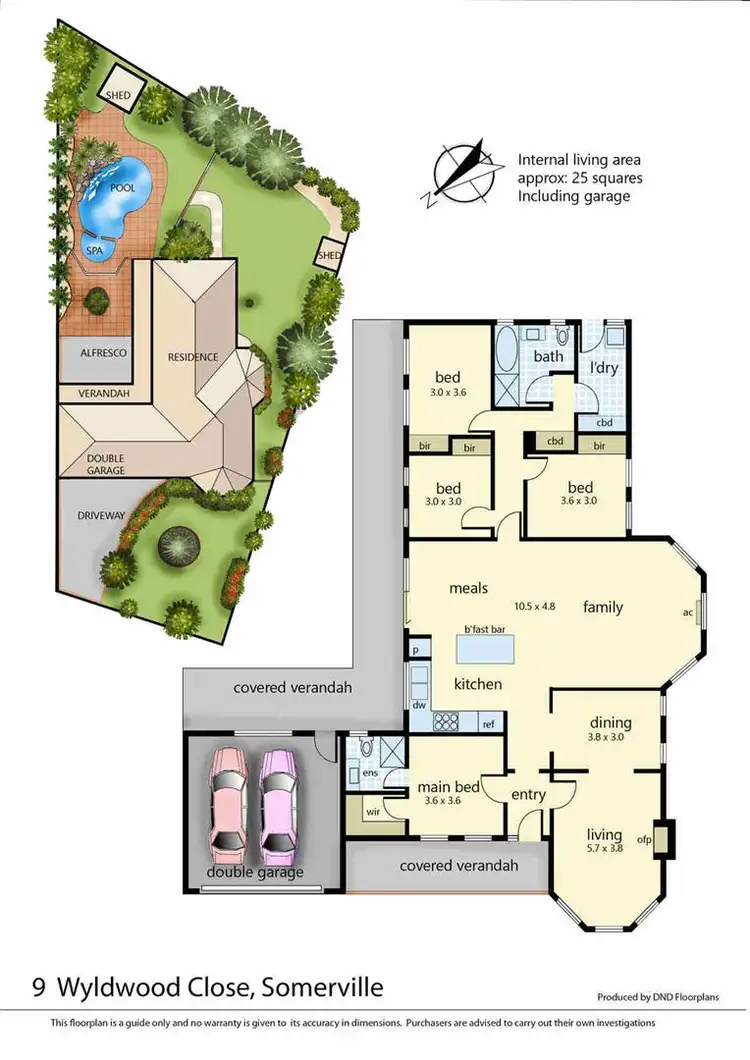 Floorplan of Homely house listing, 9 Wyldwood Close, Somerville VIC 3912
