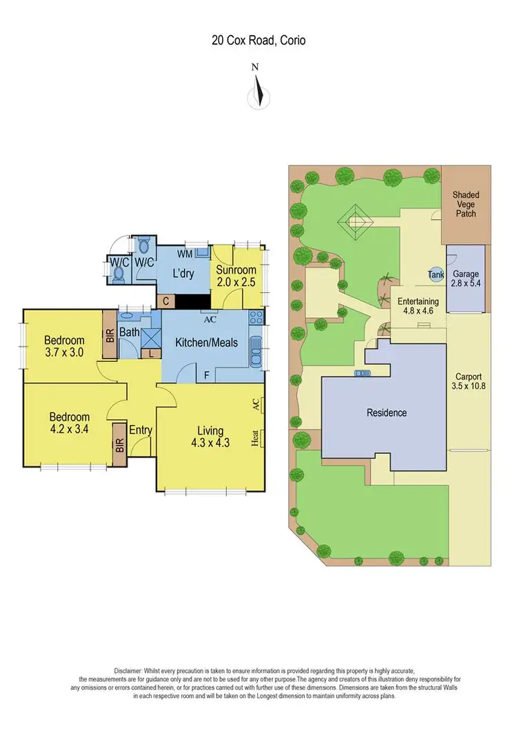 Floorplan of Homely house listing, 20 Cox Road, Corio VIC 3214