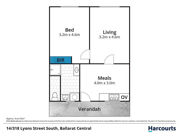 Floorplan of Homely apartment listing, 14/318 Lyons Street South, Ballarat Central VIC 3350