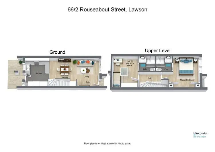Floorplan of Homely townhouse listing, 66/2 Rouseabout Street, Lawson ACT 2617
