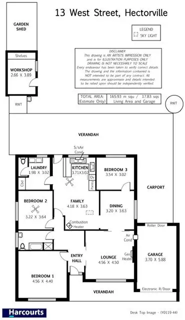 Floorplan of Homely house listing, 13 West Street, Hectorville SA 5073