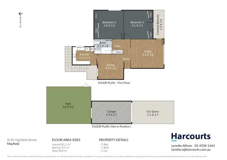 Floorplan of Homely unit listing, 4/36 Highfield St, Mayfield NSW 2304