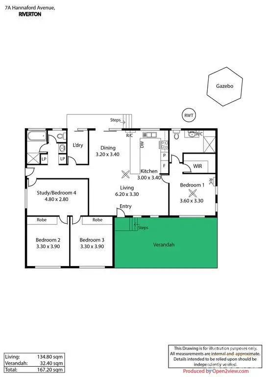 Floorplan of Homely house listing, 7a Hannaford Ave, Riverton SA 5412