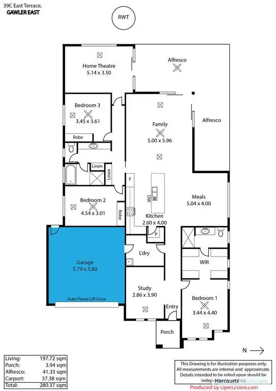 Floorplan of Homely house listing, 39c East Terrace, Gawler East SA 5118